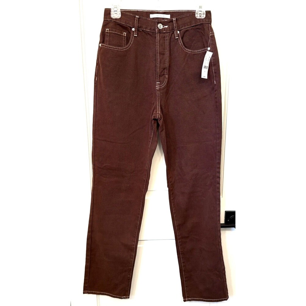NWT Pacsun Chocolate Brown Button Fly Dad Jeans Womens 26 Grunge Boho Preppy